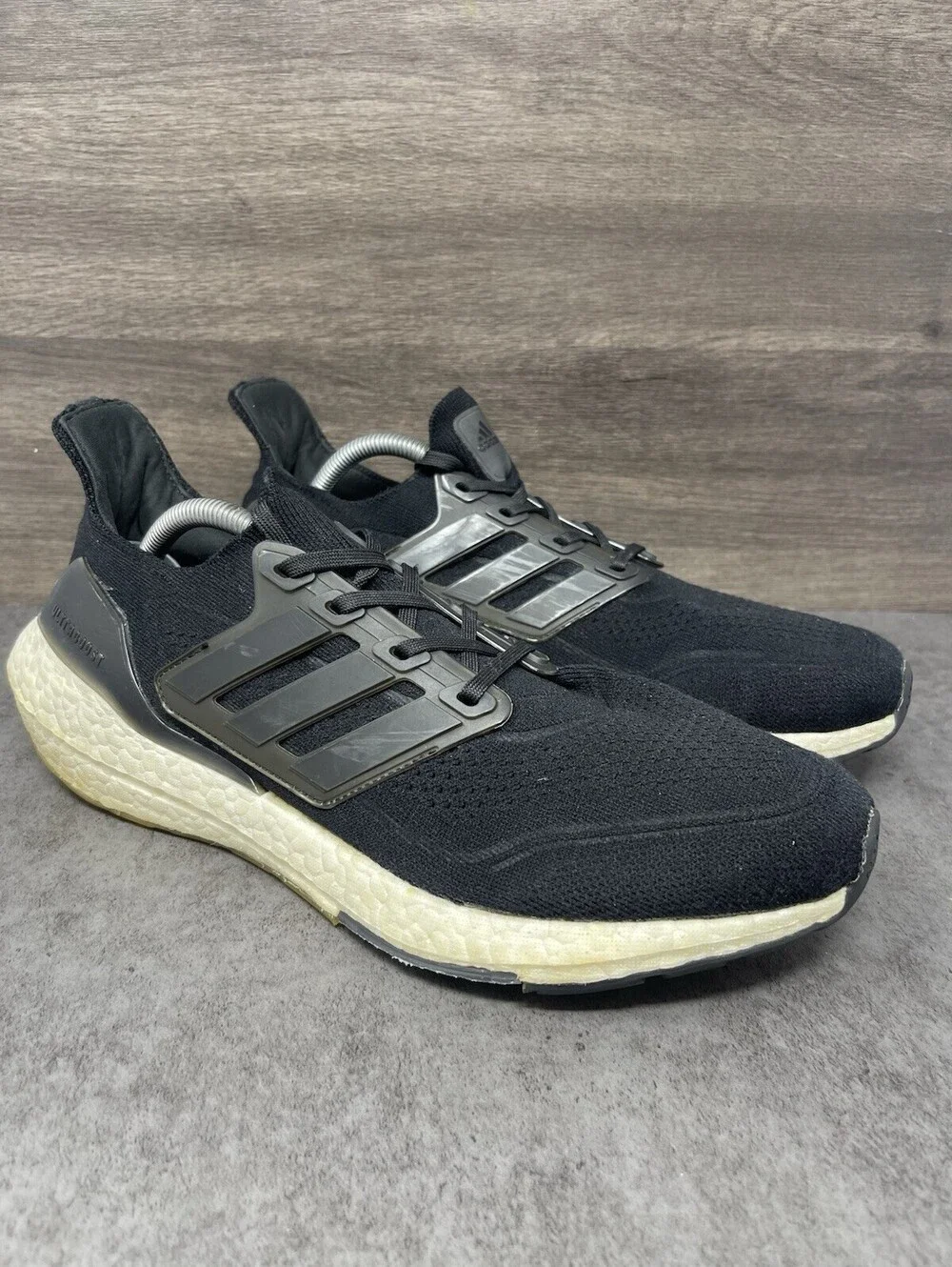 adidas Ultraboost 21 Core Black White Mens Size 10.5 Boost Running Shoes FY0378